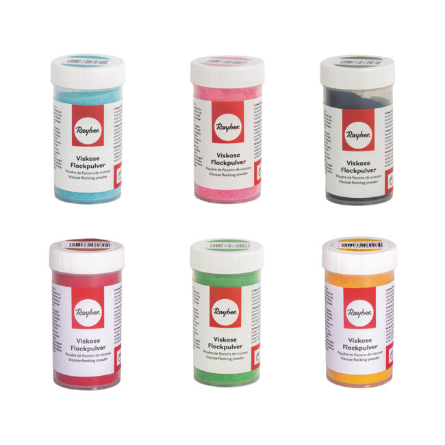 VISCOSE FLOCKING POWDER  WITH FLOCKING APPLICATOR 8G