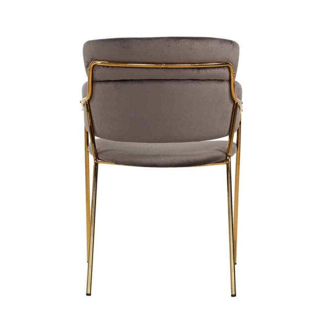 CHAIR ANGELICA STONE VELVET WITH GOLDEN LEGS 58X52X88CM - Image 4