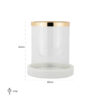 HURRICANE LORNE MARBLE & GOLD 22.5X22X22CM - Image 2