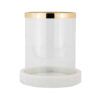 HURRICANE LORNE MARBLE & GOLD 22.5X22X22CM