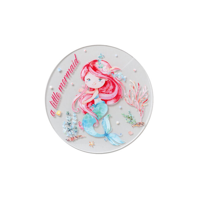 A LITTLE MERMAID ROUND PLEXIGLASS