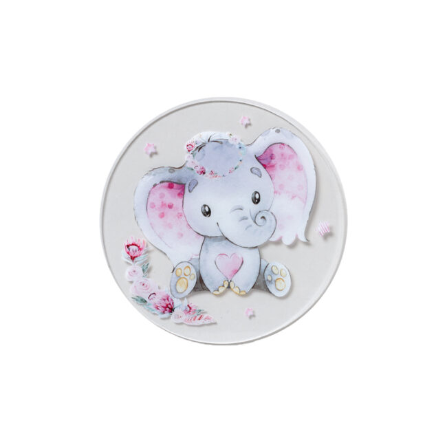 ELEPHAND GIRL ROUND PLEXIGLASS