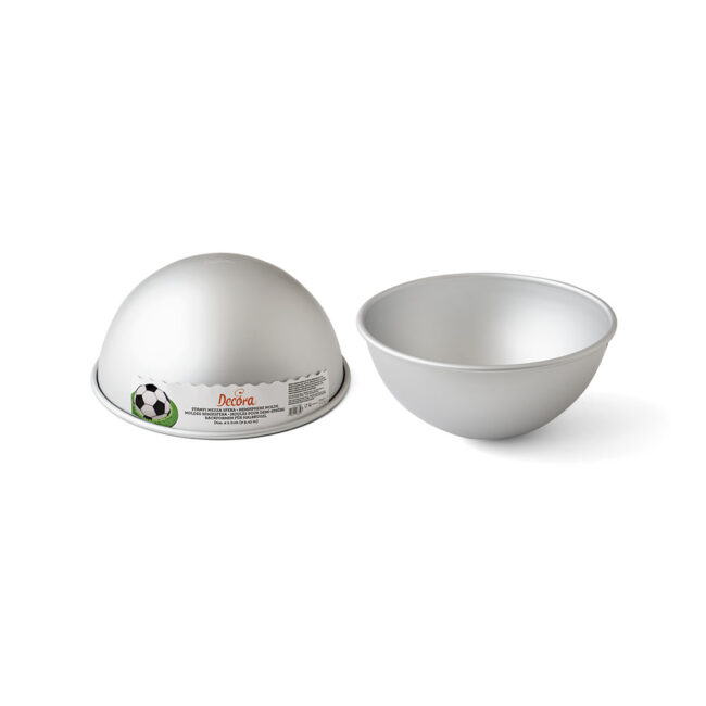 BAKING PAN ANODIZED ALUMINUM HALF SPHERE 15X7.5CM