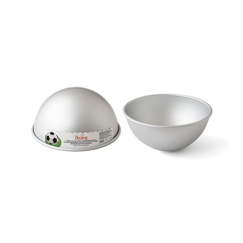 BAKING PAN ANODIZED ALUMINUM HALF SPHERE 15X7.5CM - Pergamos