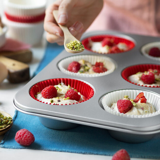 PAN WITH 6 JUMBO MUFFIN CUPS D9X4.5CM - 34X22X4.5CM - Image 3