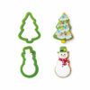CHRISTMAS TREE & SNOWMAN COOKIE CUTTERS