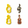 CLEF & VIOLIN COOKIE CUTTER 4X9X2.2CM