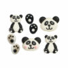 PANDA SUGAR DECORATIONS 1.5-3-4CM