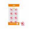 PINK ROSES SUGAR DECORATION 3.5CM 8PCS