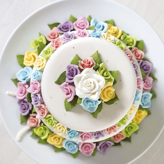 PINK ROSES SUGAR DECORATION 3.5CM 8PCS - Image 3