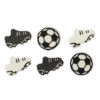 FOOTBALL SUGAR DECORATIONS 3-4CM 6PCS