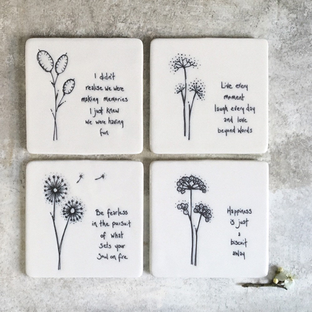 FLORAL COASTER ''BE FEARLESS'' 10.5X10.5X0.8CM - Image 3