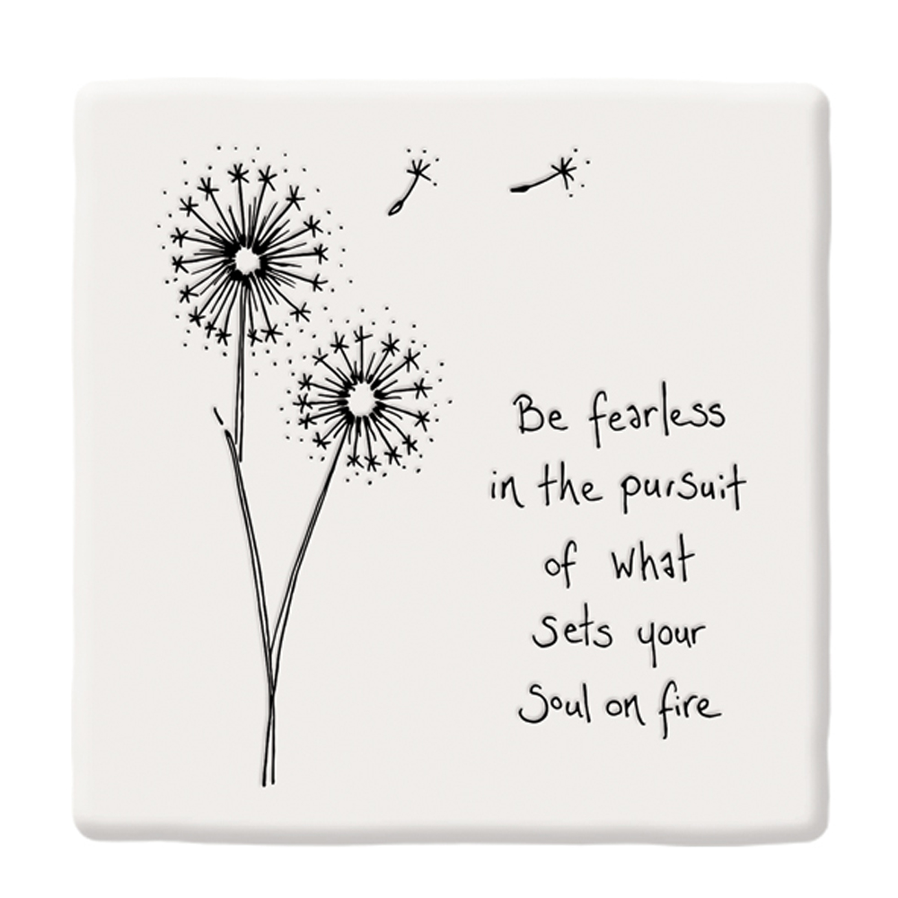 FLORAL COASTER ''BE FEARLESS'' 10.5X10.5X0.8CM