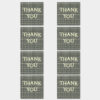 35 SQUARE STICKERS SHEET ''THANK YOU'' 21X29.5X0.1CM