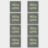 35 SQUARE STICKERS SHEET ''WITH LOVE'' 21X29.5X0.1CM