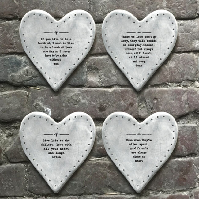 RUSTIC HEART COASTER ''LIVE LIFE TO THE FULLEST'' 9.5X11X0.8CM - Image 3