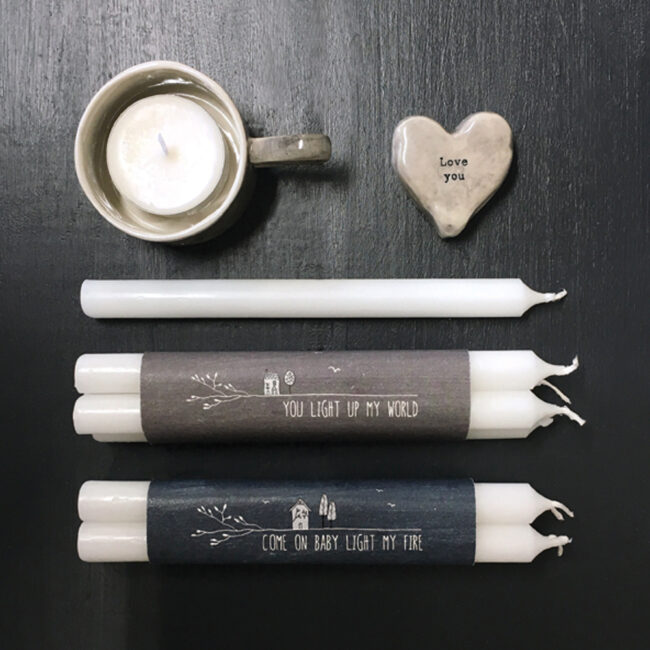 WRAPPED CANDLES ''YOU LIGHT UP MY WORLD'' 15X2.5X2.5CM - Image 3