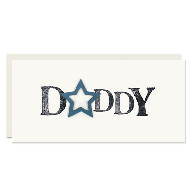 WORD CARD ''DADDY'' 10X21X0.1CM - Pergamos