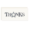WORD CARD ''THANKS'' 10X21X0.1CM