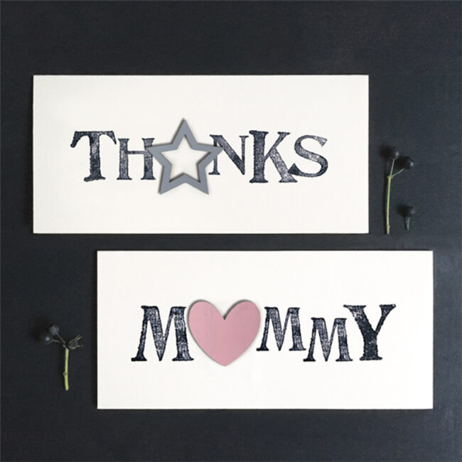 WORD CARD ''THANKS'' 10X21X0.1CM - Image 3