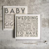SQUARE WOODEN WORD CARD ''WEDDING'' 13.5X13.5X0.5CM - Image 3