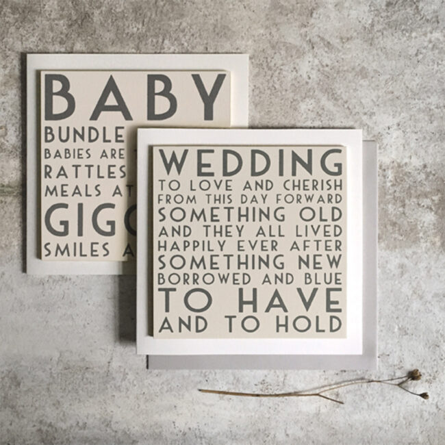 SQUARE WOODEN WORD CARD ''WEDDING'' 13.5X13.5X0.5CM - Image 3