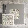 SQUARE WOODEN WORD CARD ''WEDDING'' 13.5X13.5X0.5CM - Image 4