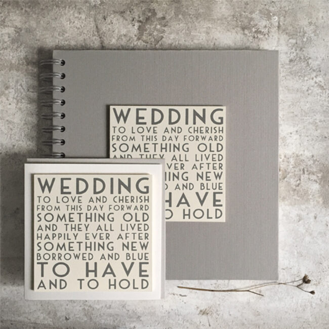 SQUARE WOODEN WORD CARD ''WEDDING'' 13.5X13.5X0.5CM - Image 4
