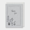 FLOWER CARD ''THANK YOU'' 12X16.5X0.1CM