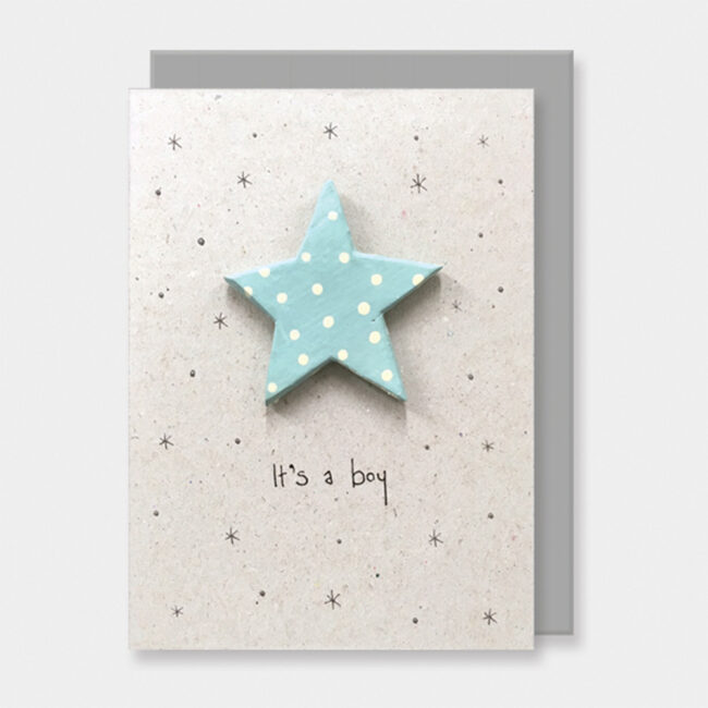 WOODEN CARD ''IT’S A BOY'' 12X16.5X1CM