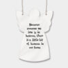 PORCELAIN ANGEL ''BECAUSE SOMEONE WE LOVE IS IN HEAVEN'' 9.5X7X0.4CM