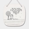 PORCELAIN PICTURE ''MAY YOUR TROUBLES BE LESS'' 9.5X9.5X0.5CM