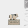 WOOD SCENE PONY ''FAVOURITE DAY'' 4.5X4.5X2CM