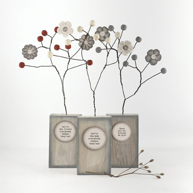 BLOSSOM BLOCK 'THANK YOU FOR HELPING ME GROW' 23.5X14.5X3.5CM - Image 3