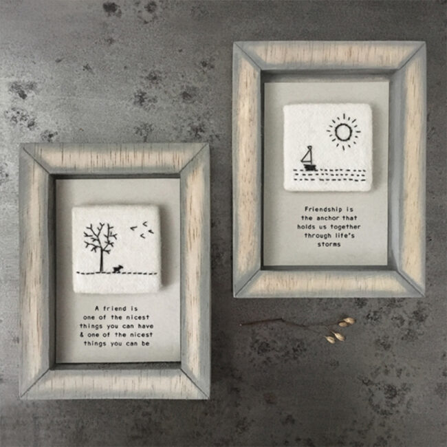 EMBROIDERED PICTURE ''FRIENDSHIP IS THE ANCHOR'' 9.5X12.5X2CM - Image 3