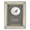 PEBBLE PICTURE BIRD ''WHAT BRINGS YOU JOY'' 10X12.5X2CM