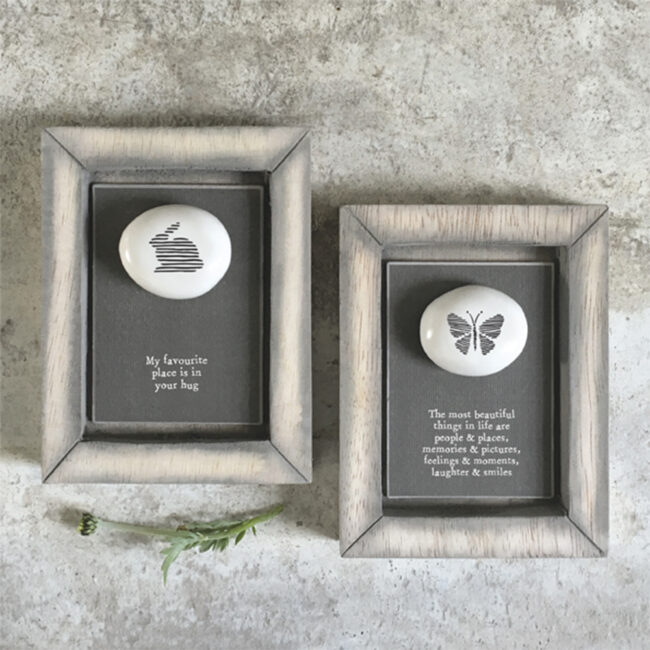 PEBBLE PICTURE BUTTERFLY ''THE MOST BEAUTIFUL THINGS'' 10X12.5X2CM - Image 3