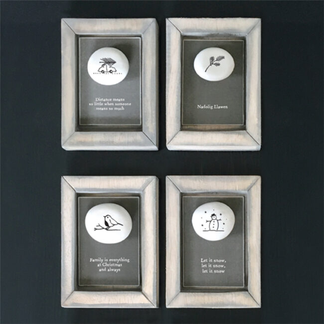 PEBBLE PICTURE CAR WITH TREE ''DISTANCE MEANS'' 10X12.5X2CM - Image 4