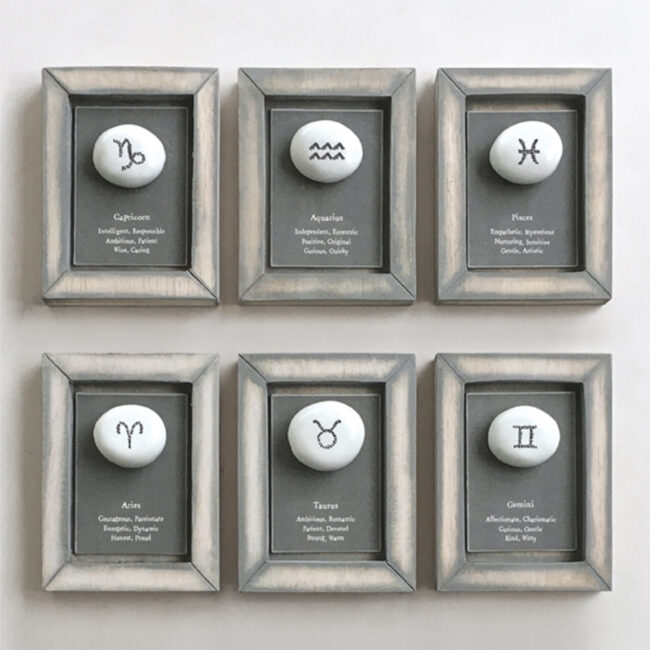 ZODIAC PEBBLE PICTURE ''PISCES'' 10X12.5X2CM - Image 4