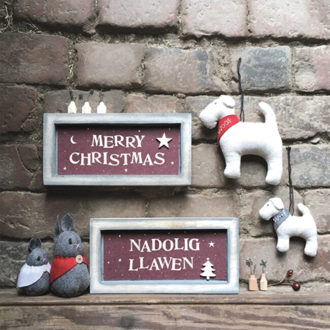 LONG BOX FRAME ''MERRY CHRISTMAS'' 20X10X2.5CM - Image 3