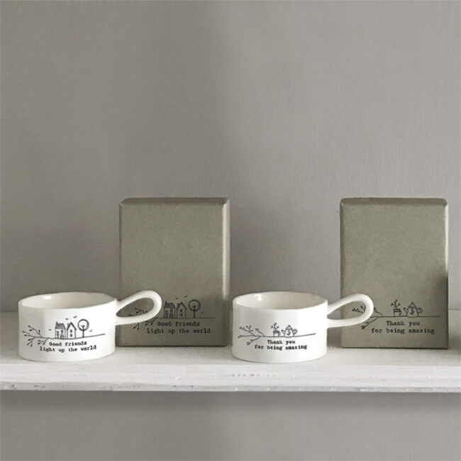 HANDLED TEALIGHT HOLDER ''GOOD FRIENDS'' 3X8X5.5CM - Image 4