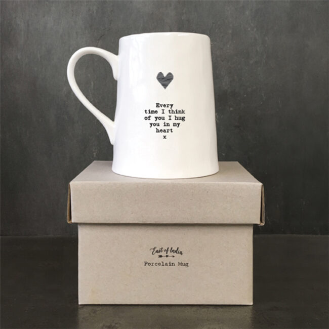 PORCELAIN MUG HEART ''EVERY TIME I THINK OF YOU'' 14.5X10X12.5CM - Image 3