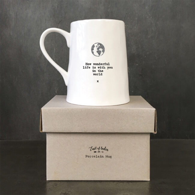 PORCELAIN MUG WORLD ''HOW WONDERFUL LIFE IS'' 14.5X10X12.5CM - Image 3