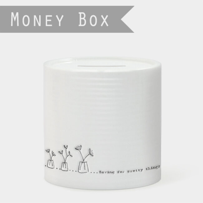 PORCELAIN MONEY BOX ''SAVING FOR PRETTY THINGS'' 9.6X9.6X9.6CM - Image 3