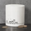 PORCELAIN MONEY BOX ''KEEP THE CHANGE'' 9.6X9.6X9.6CM