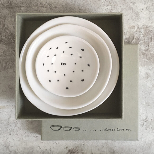BOWL TRIO ''ALWAYS LOVE YOU'' 11X11X4CM 3PCS - Image 3