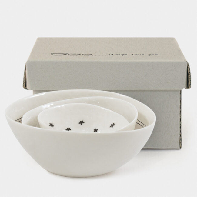 BOWL TRIO ''ALWAYS LOVE YOU'' 11X11X4CM 3PCS - Image 4