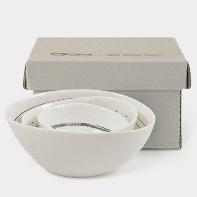 BOWL TRIO ''HAPPY TOGETHER FOREVER'' 11X11X4CM 3PCS - Image 4