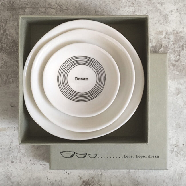 BOWL TRIO ''LOVE HOPE DREAM'' 11X11X4CM 3PCS - Image 3