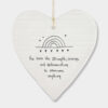 WOBBLY ROUND HEART ''YOU HAVE STRENGTH, COURAGE, DETERMINATION'' 10X9X0.5CM